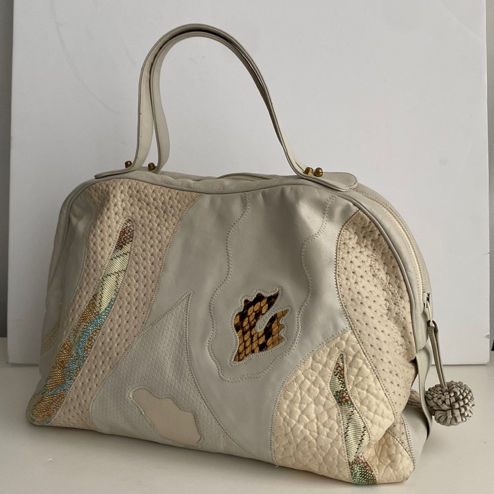 Sharif Vintage bag cream and light grey